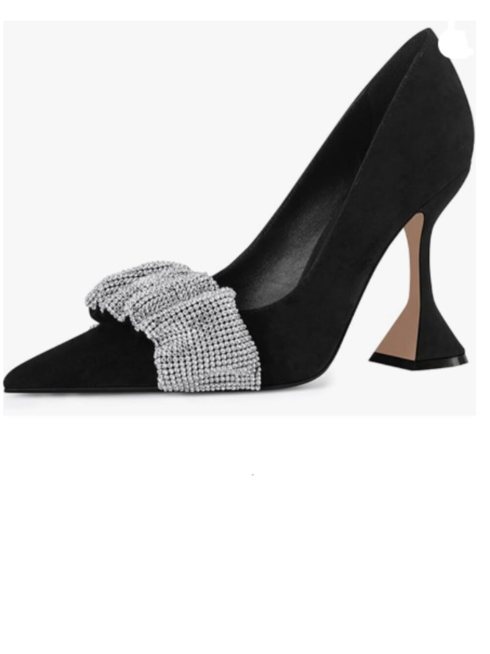 YDN Black Pointed Toe Slip on Pumps Special High Heel Shoe Party Prom Dress Lady